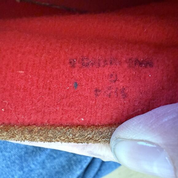 Vintage Brown Suede Hiking Boot red lining gum sole Wedge Lace Up Women 9 - Picture 10 of 10